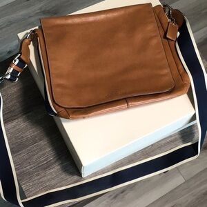 Leather Messenger Bag in Tan - Coach